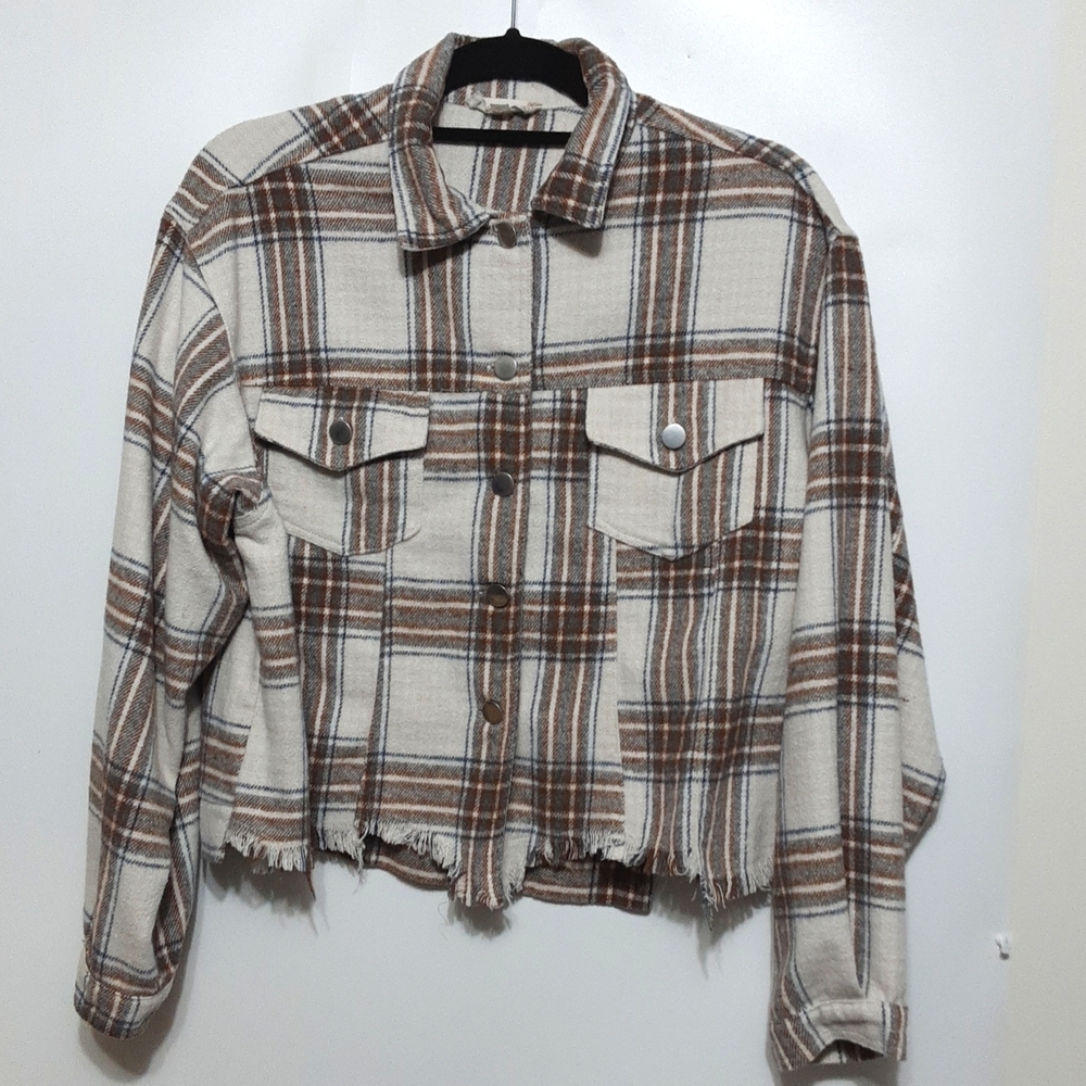 Altar'd State Long Sleeve Button Front Crop Jacket‎